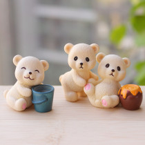 Honey Pot Small Bear Resin Pendulum Piece Eco-Bottled Accessories Paparazzi Moss Microscape Diy Material Full RMB19