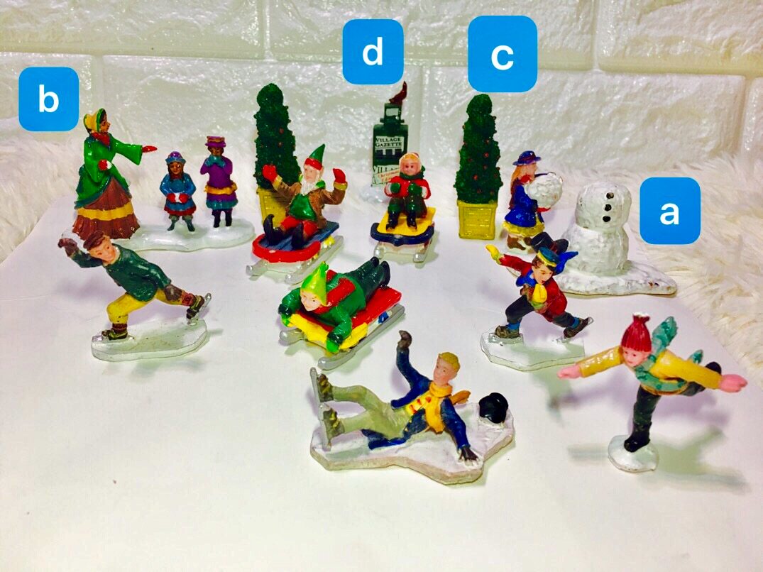 External trade Resin Snow Field characters sleigh pile snowman Christmas tree ice mix fine and interesting stories