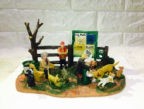 Foreign Trade Animal Dog Park Figure Award-winning Retro Pedaling Mountain Pick-up Area Jesus Birth Horse Groove Group Pendulum