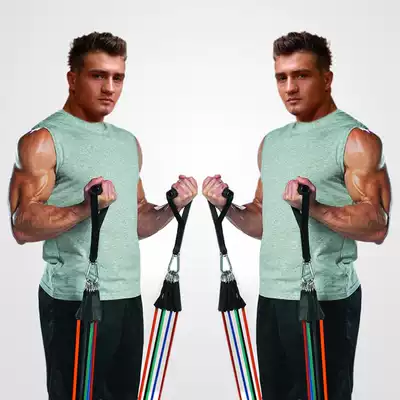 Rally rope fitness men's strength training set chest extension device fitness equipment home elastic belt female elastic rope