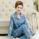 Đồ ngủ dành cho người cao tuổi của phụ nữ mùa xuân, mùa thu và mùa hè dài tay cotton plus size cho mẹ vợ trung niên và cao tuổi phục vụ mẹ mùa thu - Pyjama