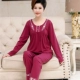 Bộ đồ ngủ bà già xuân thu bà già cotton dài tay, bà già trung niên, bà, bà già - Pyjama