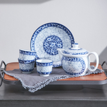South Korea imported blue and white tableware ginseng ceramic MD053 81 80 household Chinese teapot Cup Tea Cup