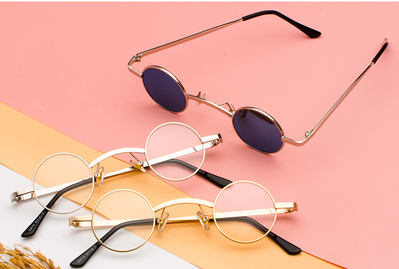 Jingyan siêu nhỏ retro kẻ phản bội kính Prince gương nhỏ tròn kính râm kính đồ chơi