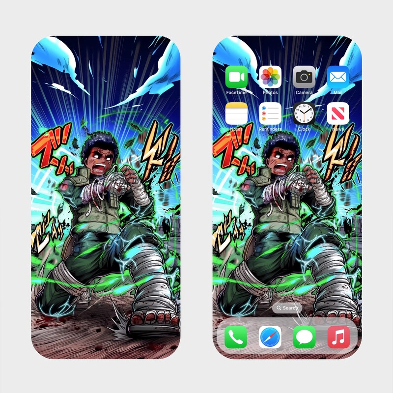 Android Phone 4K High-Definition Dynamic Wallpaper Naruto Anime Rock Lee Ninja World War Eight Gates Lock Screen Wallpaper