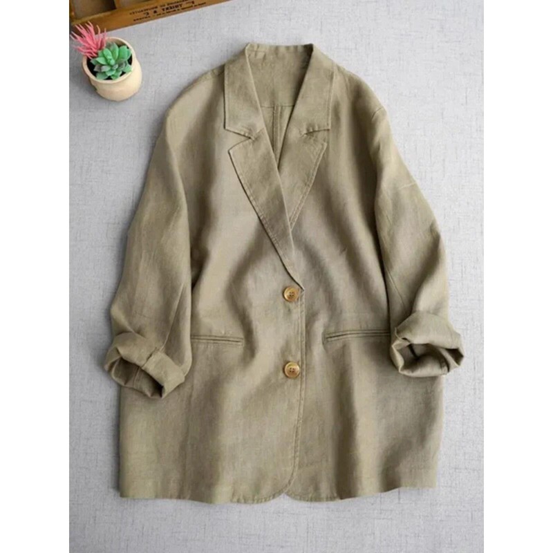 Hong Kong Linen Blazer for Women 2026 Spring and Autumn Fashion Simple Slim-Fit Commuter Cardigan Suit Jacket Hong Kong Linen Blazer for Women 2026 Spring and Autumn Fashion Simple Slim-Fit Commuter Cardigan Suit Jacket