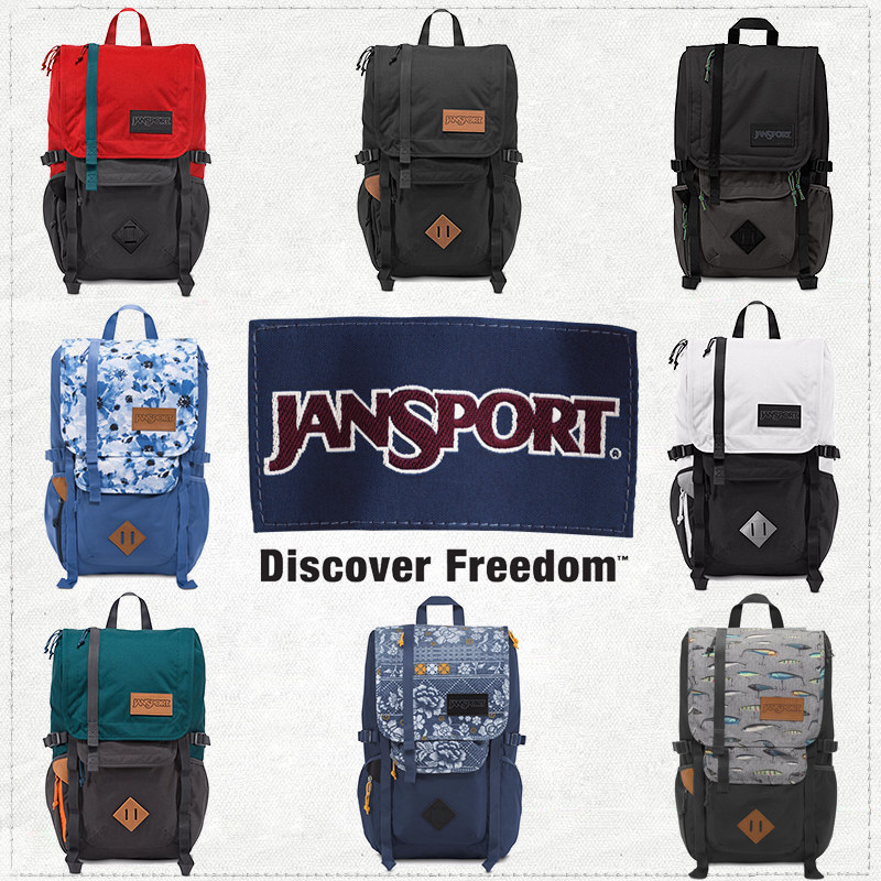 JanSport Jansport backpack official men's and women's outdoor multi-function backpack Student school bag T52S