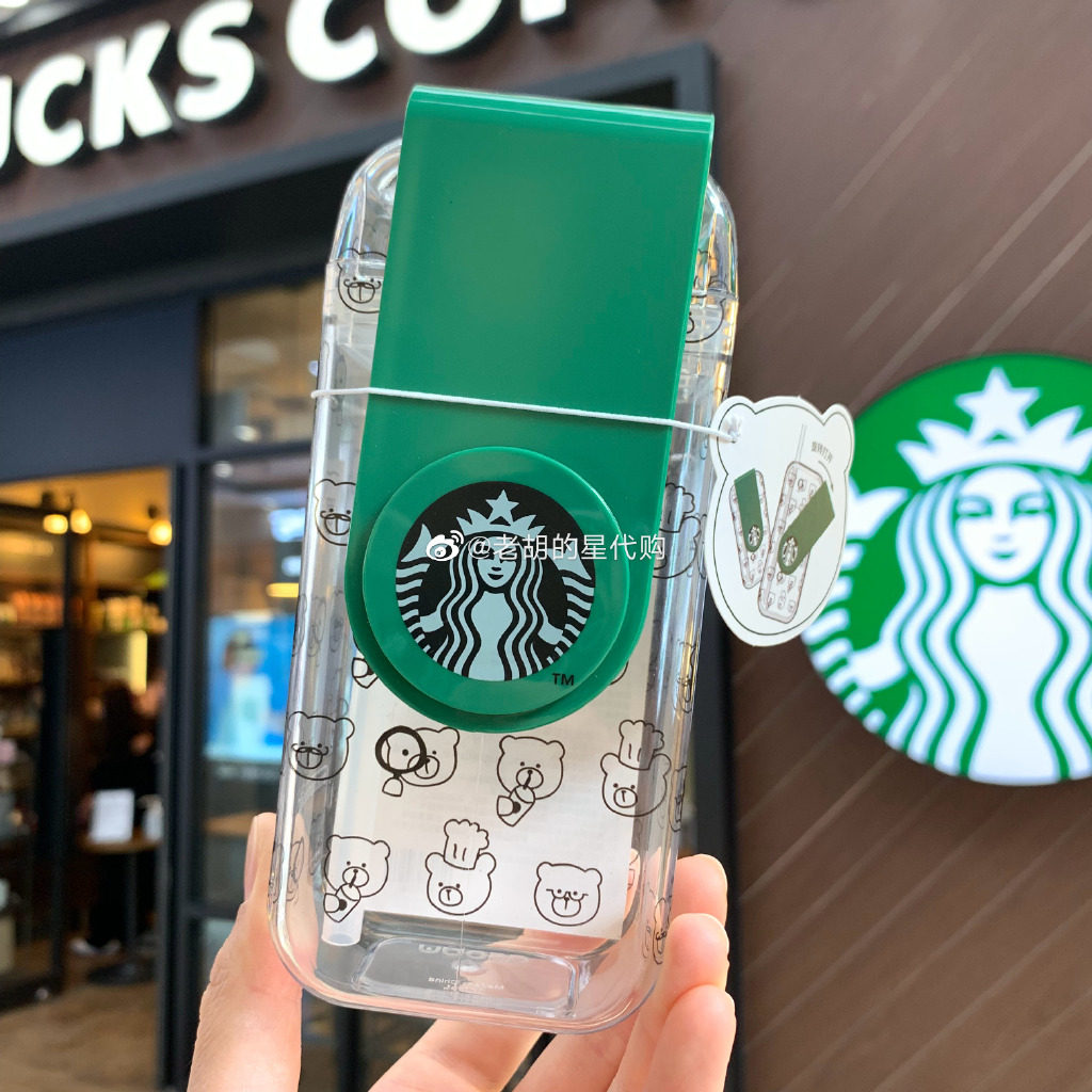 Starbucks Swivel Straws Cups Environmentally Friendly Little Bear Shop Long Plastic Drinking Cups Classic Goddess Green Creative Design