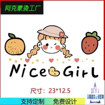 Cartoon Japanese girl heat transfer stickers for clothes printed with offset powdered A-grade cold tear high elastic heat transfer stickers