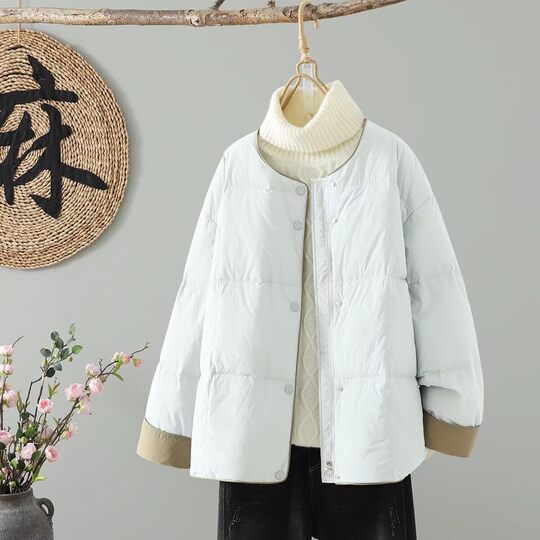 Attractive high-end women's tops plus size 2025 autumn and winter fashionable casual warm cotton coats national style loose cotton coats