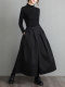 Japan's high-end foreign trade export brand cut label spring and summer wide-leg pants with high waist design pleated A-type nine-point pants skirt