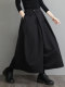 Japan's high-end foreign trade export brand cut label spring and summer wide-leg pants with high waist design pleated A-type nine-point pants skirt