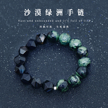 Black Manau Bracelet Original Design Lady Couple Tide Mens Hand Strings Wood Grain Stone Beads Student Gift Personality Ornaments