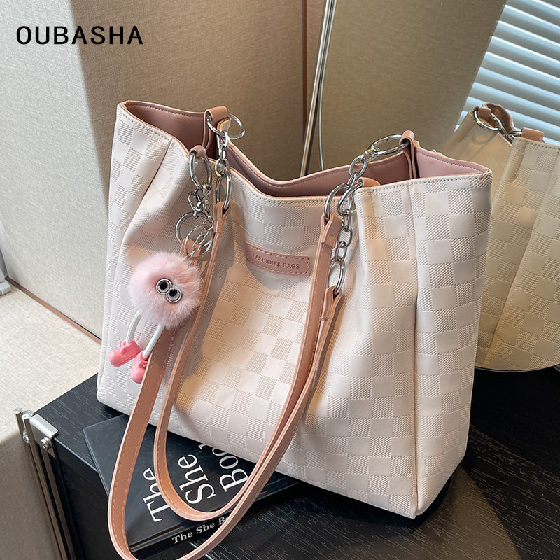 Женская сумка большой емкости высокого класса, новинка 2025 года, осенне-зимняя модная сумка на плечо, текстурная универсальная сумка super fire для поездок на работу