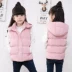 Áo vest nữ mùa xuân và mùa thu 2018 mới cho trẻ em xuống áo vest mùa đông cho bé trai phiên bản dày của Hàn Quốc