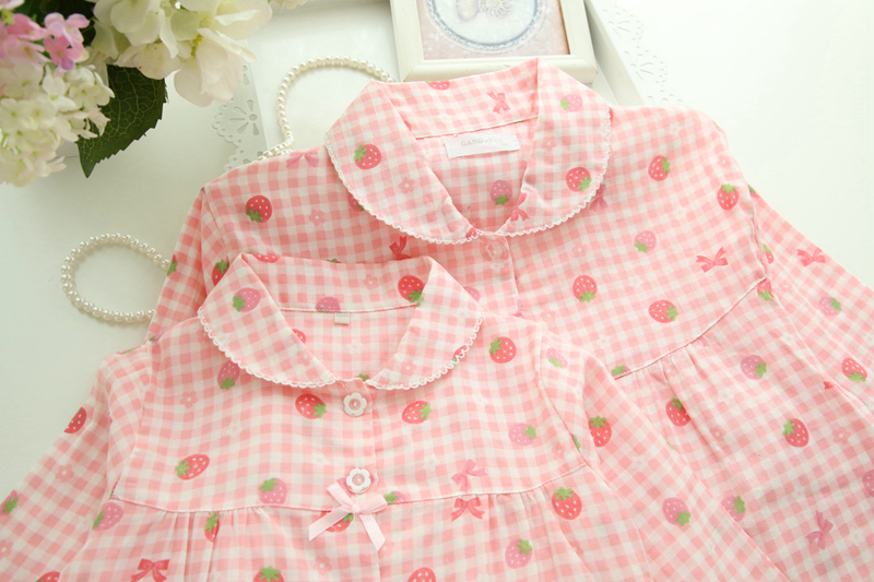 Mùa xuân và mùa hè mới của gia đình mẹ trang bị đồ ngủ bằng vải cotton cho bé bộ pijama