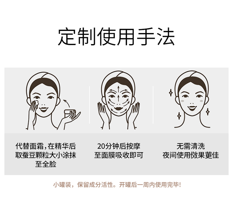Mặt nạ ngủ Korea VM Small Silver Mask dành cho nữ Dưỡng ẩm Dưỡng ẩm không nhòe Sửa chữa làm săn chắc chống lão hóa First Aid Single mặt nạ thải độc