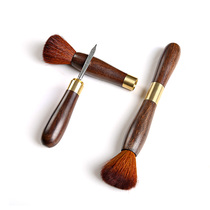 Shijindo double-purpose multi-purpose washing tea brush tea needle black sandalwood pure copper Puer tea tea knife Kung Fu do not shed hair tea scraping