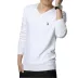 Playboy áo thun dài tay nam mùa thu v-cổ áo len phiên bản Hàn Quốc của chiếc áo len tự phối màu cơ bản áo len mỏng