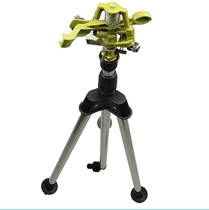 4 points alloy adjustable water bird rocker lawn sprinkler mobile tripod 360-degree automatic rotation mine water spray