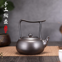 Handmade pottery pot kettle kettle cooking tea tea tea tea pot electric pottery cornery pot corniculture high temperature resistant lifting beam pot