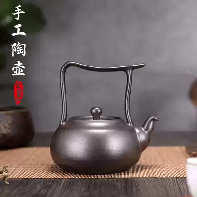 Handmade pottery pot kettle kettle cooking tea tea tea tea pot electric pottery cornery pot corniculture high temperature resistant lifting beam pot