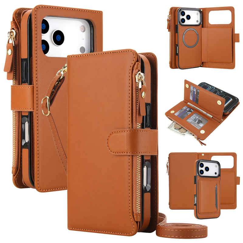 Two-In-One Zipper Coin Card Holder Crossbody Lanyard Suitable for iPhone 17 Pro Max Phone Case Flip Cover Leather Case 16 Card Slots 15 Card Holder Creative Car Mount 14 Magnetic Charging 13 Two-In-One Zipper Coin Card Holder Crossbody Lanyard Suitable for iPhone 17 Pro Max Phone Case Flip Cover Leather Case 16 Card Slots 15 Card Holder Creative Car Mount 14 Magnetic Charging 13