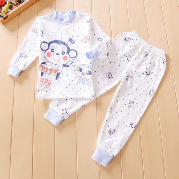 Quần áo trẻ em đồ lót trẻ em thiết lập phim hoạt hình mùa xuân và mùa thu bé gái đồ ngủ trẻ sơ sinh mùa thu quần phù hợp đồ bộ cho bé gái