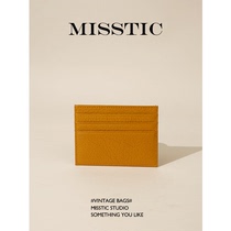 Surprise Feedback Customized first-layer cowhide ultra-thin card holder for men and women commuting couples Practical genuine leather card holder