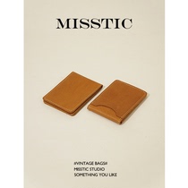 (MT) Handmade Custom Retro Top Layer Crazy Horse Cowhide Drivers License Cover Genuine Leather Ultra-thin Compact Document Card Holder