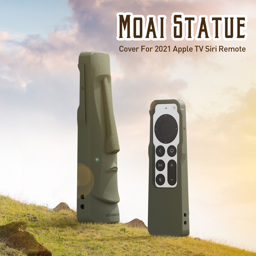 Apply Apple Apple TV 7 generation 2022 remote control protective sleeve compatible airtag giant stone portrait silicone sleeve-Taobao