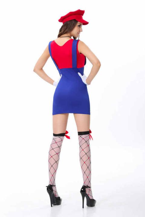 Halloween Mary trang phục cosplay phim cosplay trang phục phù hợp với phong cách cosplay thợ sửa ống nước - Cosplay đầm cosplay