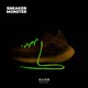 S.monsterYeezy380Mist earth-color running shoes exclusive 3M reflective shoelaces FX9764