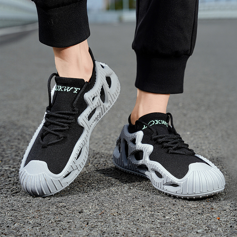 Non-Slip Casual Coconut Shoes 46 Soft Sole Wear-Resistant Sock Shoes Casual Shoes Mesh Breathable Running Shoes Men's Shoes Large Size 45