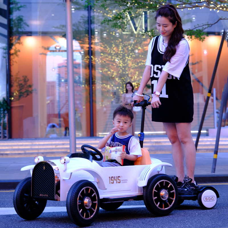 Children's electric car four-wheel remote control car Old lord car can sit double kid toy car can stand adult parent-child car