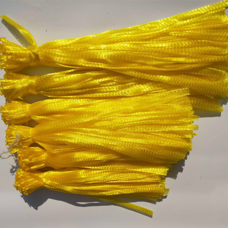 Yellow plastic filled egg fruit ginger garlic onion crab thickened mesh bag toy rain flower stone storage net pocket