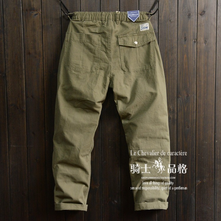 Thắt lưng bán thun nặng thẳng thẳng dụng cụ thường xuyên quần nam ống rộng twill Ami pocket Túi retro của Mỹ shop đồ nam