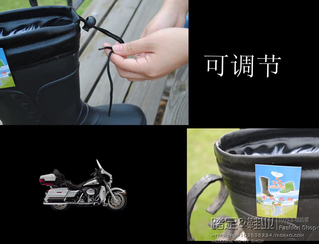Thời trang mùa đông giả da nam đi mưa trong ống cao ống cộng với nhung ấm mưa giày xe máy giày bông giày mưa ủng đi mưa