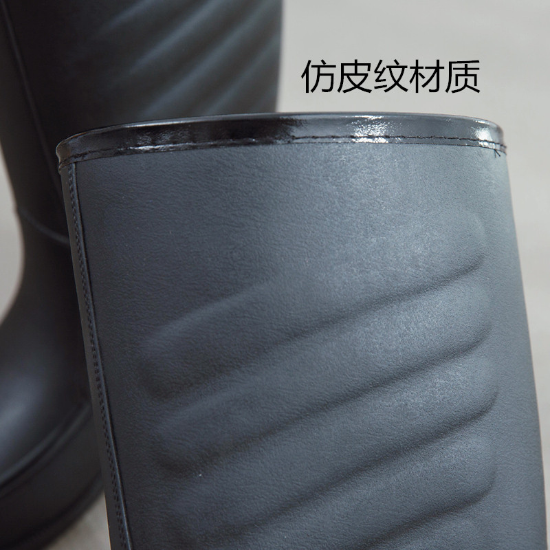Giày nam mưa mùa đông nam cộng với nhung cotton ấm mưa giày ống cao không thấm nước giày cao su giày câu cá giày đầu bếp giày lười nam chống nước