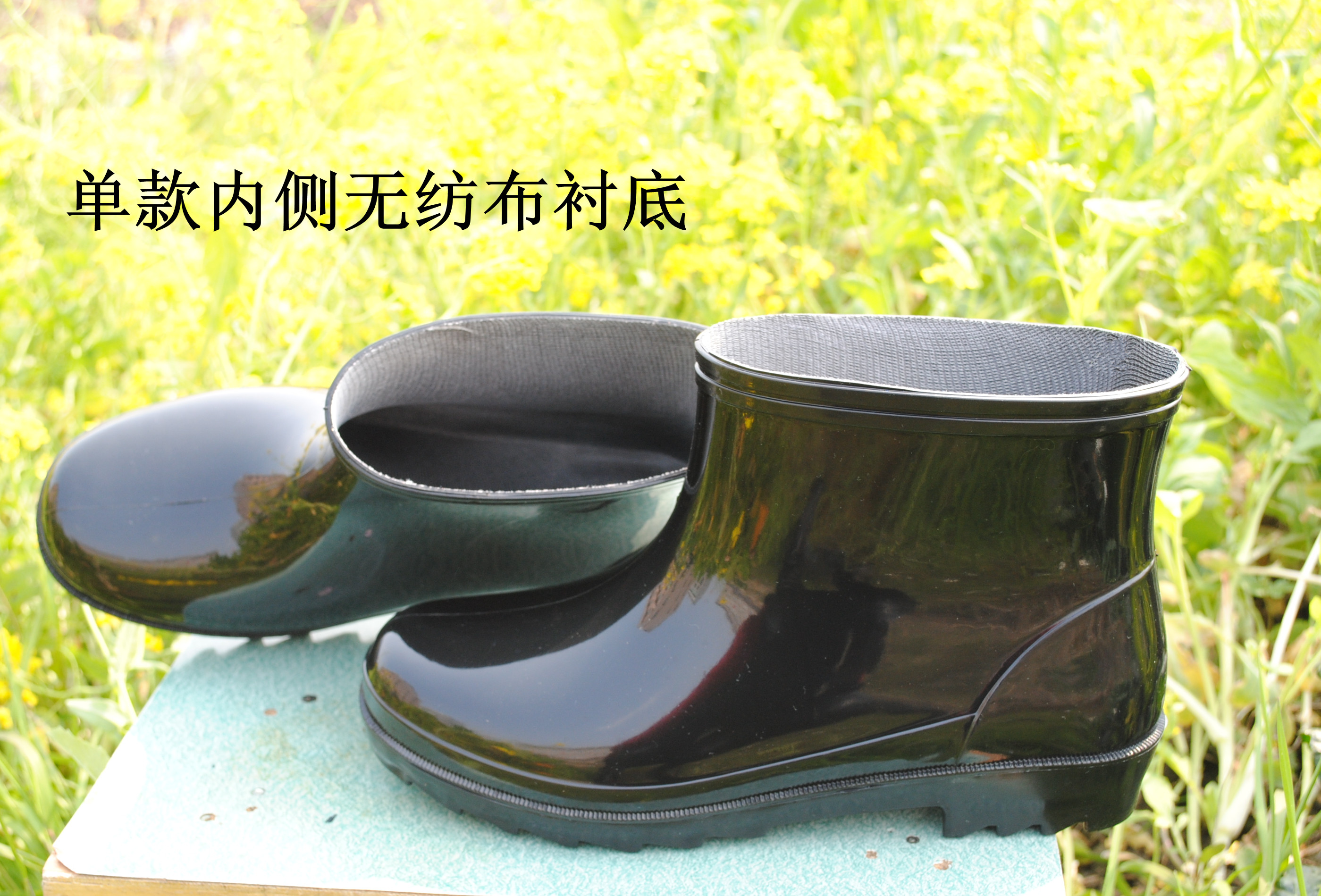 Mùa thu và mùa đông giày nam nước mưa giày ủng mưa mưa ủng mùa đông ấm áp chống trượt vườn ngắn giày không thấm nước ủng đi mưa ở hà nội