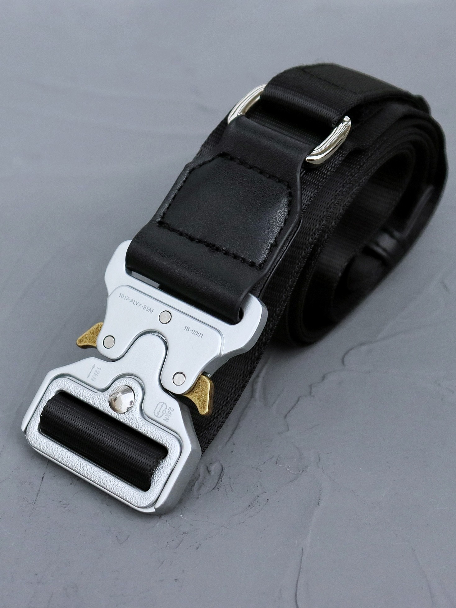 1017 alyx 9sm silver metal security buckle wide belt: the new