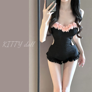 Beautiful One-Piece Swimsuit for Women 2025 New Model Black High-End Sexy Pure Desire Slimming ins High Appearance Value Conservative