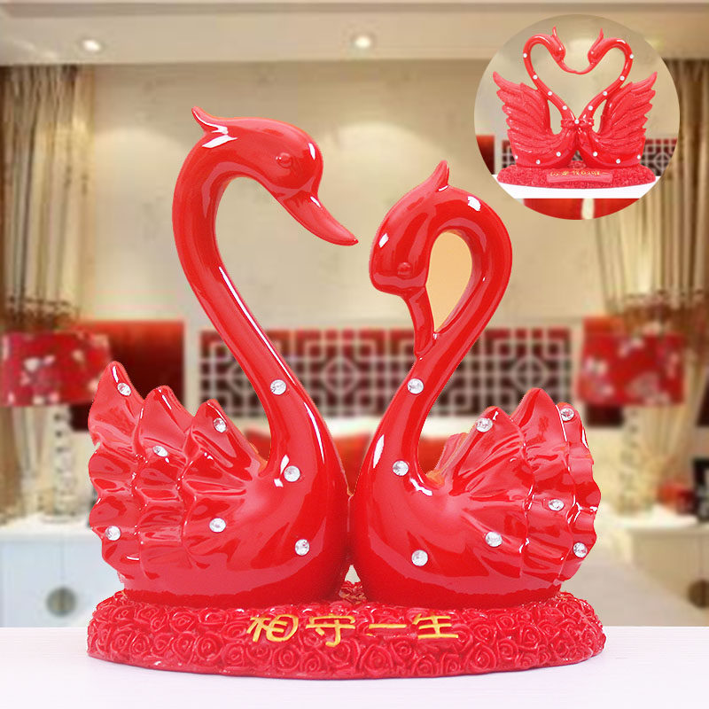 Creative Home Residence Ornaments Swanky Pieces Wedding Gifts Living-room Adornment Resin Decoration Festive New House Furnishing