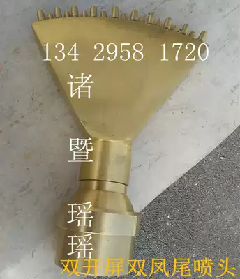 Pool peacock double three open screen adjustable all-copper crown hot-selling waterscape landscape fountain stainless steel phoenix tail nozzle