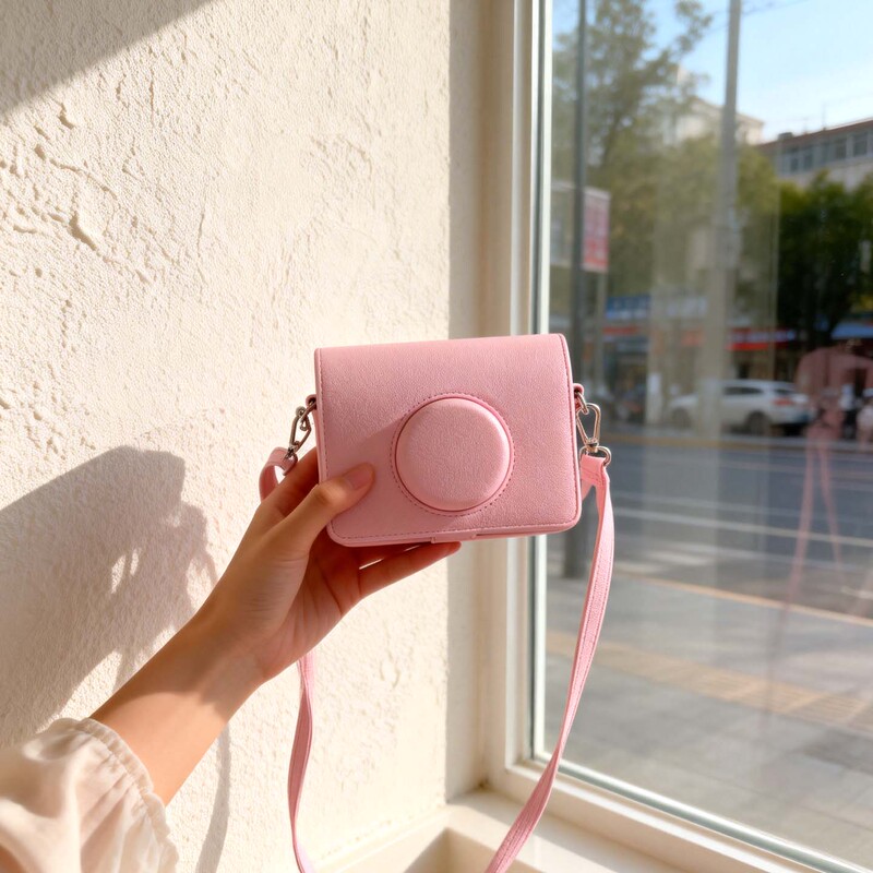 Suitable for Instax Fuji Instant Camera Minievo Protective Case Storage Bag Case Pink Camera Bag Accessories Suitable for Instax Fuji Instant Camera Minievo Protective Case Storage Bag Case Pink Camera Bag Accessories