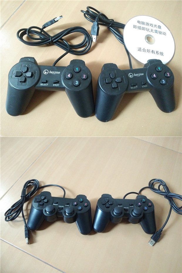 PC điều khiển trò chơi máy tính xách tay USB đôi bắt nạt arcade FC đơn đĩa trò chơi xử lý rocker - Người điều khiển trò chơi tay cầm pc