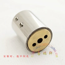 Shower room accessories glass tie rod support rod head shower curtain rod single-pass sealing fixed stainless steel pipe 25 flange thickened