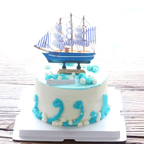 Wooden Sailing Cake Decoration Pendulum Marine Accessories Open A Sails Smooth Boat Sails Cake Birthday Cake Decoration