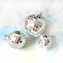 Aesthetic reflective mirror ball cake decoration silver ball baking decoration decoration dessert table decoration