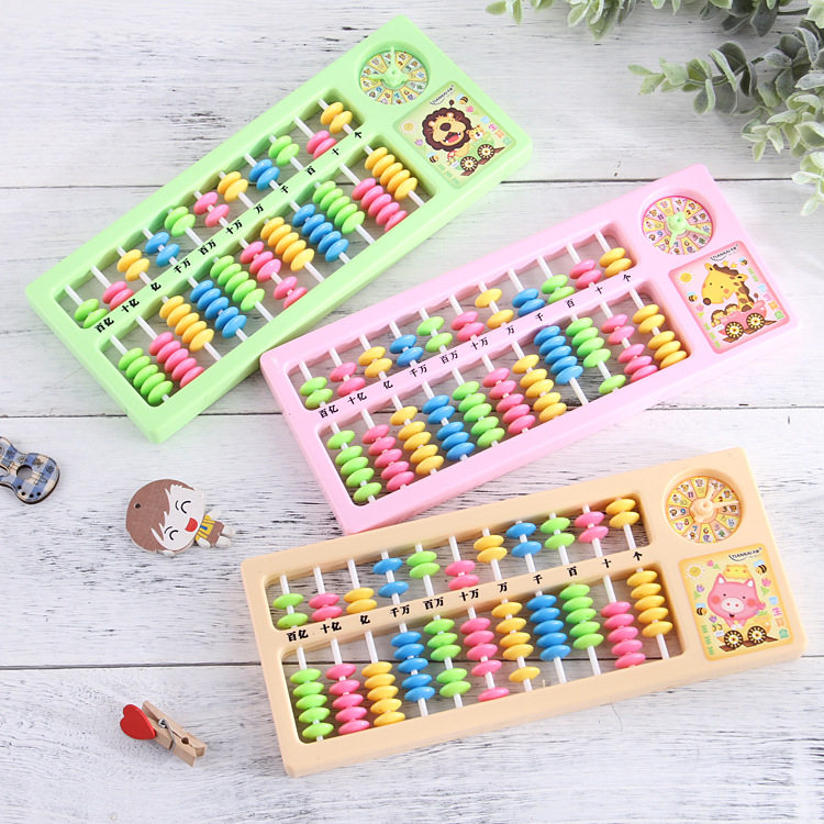 New elementary school children's colorful abacus cartoon Puzzle Scooters for children Pearl Heart Mind Creative Stationery School Special